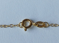 Preview: gold plated silver chain with 5 mm pink zirconia pendant-anchor chain 45 cm-----